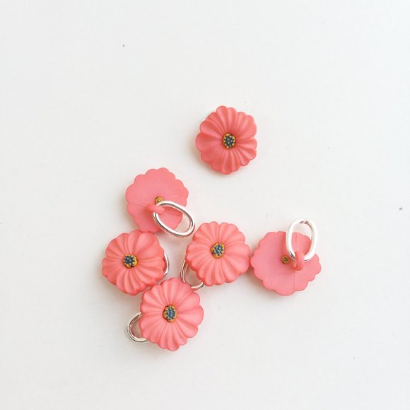3 Pink poppy flower shoe charm   Roller Skate Shoelace poppy charm - Picture 6 of 7